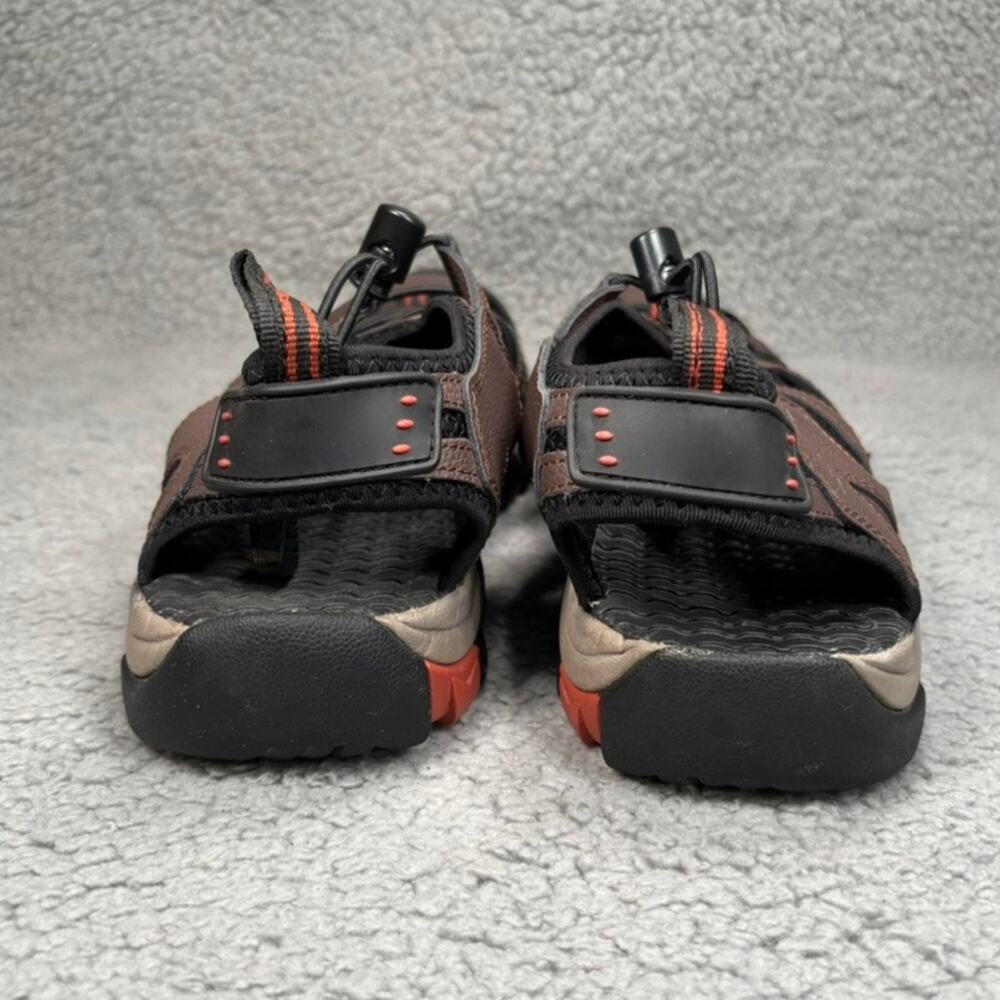 Eddie Bauer Fisherman Sandal Mens 9 Troy Leather Gorpcore Hiking Bump Toe Cinch - Picture 6 of 12